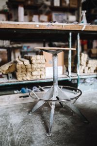 Old industrial stool
