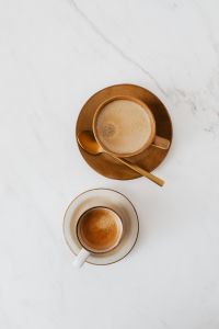 Kaboompics - Coffee on Marble Background