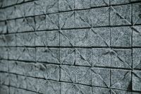 Kaboompics - Wall covered with grey material
