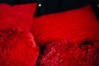 Kaboompics - Details of romantic red bedding