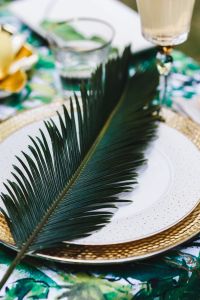 Sago Palm Leaf on a Plate