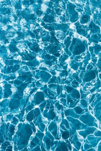 Wavy water surface in a swimming pool