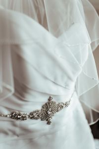 White dress with jewelerry