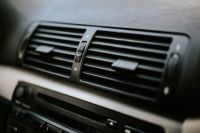 Car air conditioning close-up