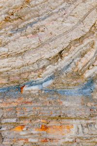 Colourful rock layers at the Adriatic Sea, Izola, Slovenia