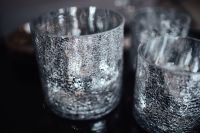 Silver covered glasses