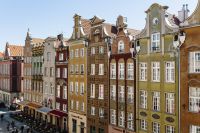 The tenement houses in Gdansk, Mariacka Street, Poland