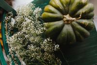 Kaboompics - Top view of green pumpkin