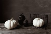 Kaboompics - Dark mood home decorations with pumpkin