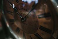 Brown clock dial