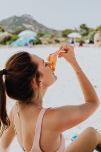 Pizza on the beach of Sardinia