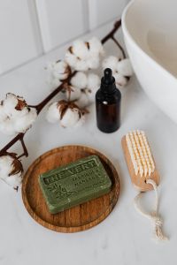 Kaboompics - Olive soap - wooden nail brush