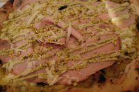 Kaboompics - Gourmet Mortadella Pizza With Pistachios and Parmesan on a Crispy Crust