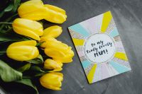 Kaboompics - Mother`s Day card with colorful tulip flowers