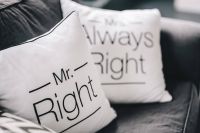Kaboompics - Mr Right and Mrs Always Right Pillow