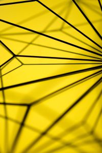 Geometric decoration on yellow background