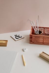 Kaboompics - Pastel and Minimalist Stationery Aesthetic Collection: Modern Desk Accessories and School Supplies