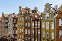 The tenement houses in Gdansk, Mariacka Street, Poland