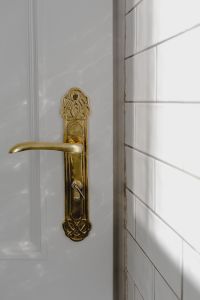 Antique gold plated door handle