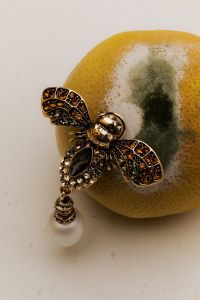 Kaboompics - Bee Pendant on Molded Lemon Aesthetic