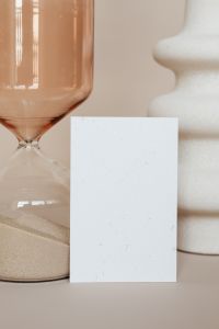 Kaboompics - Business card photo mockup - Sandglass
