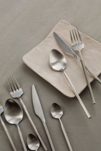 Matt steel cutlery- hexagonal - Zara Home - silver-coloured stainless steel