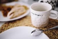 Coffee mug with plates