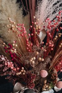 The Delicate Beauty of Dried Pink Flax -Dried and Preserved Flowers - Home Interior Decor