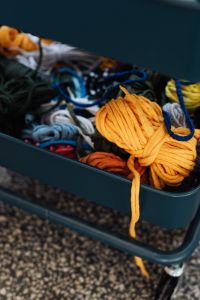 Kaboompics - Colourful yarn in drawers