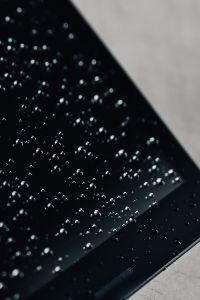 Wet black tablet