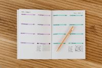 Kaboompics - Self-made bullet journal - calendar