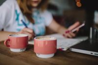 Kaboompics - Coffee cups and working woman