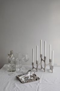 Silver jewelry - Rings - Metal Candleholder - Steel Dish - Wine Glass