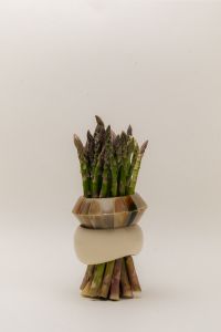 Kaboompics - Asparagus in a Geometric Bowl With Sculptural Detail