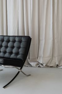 Kaboompics - Black leather chair - Ludwig Mies van der Rohe - Lounge chair - Barcelona chair