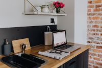 Kaboompics - Macbook Laptop in a Kitchen