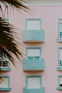 Kaboompics - Pastel pink & light blue building, Lagos, Portugal