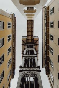 View of the historic elevator of Lisbon in Portugal