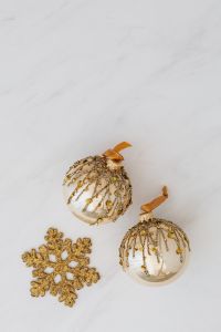 Golden baubles - Christmas decorations