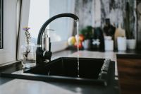 Kaboompics - Black kitchen sink