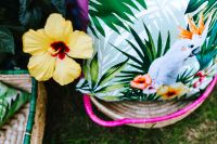Kaboompics - Hibiscus Flower and Tropical Pillows