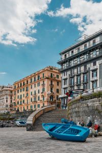 Kaboompics - Old buildings - architecture of Naples & blue fishing boat