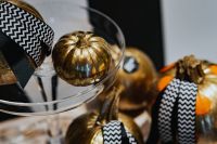 Kaboompics - Golden ornamental pumpkins decorations