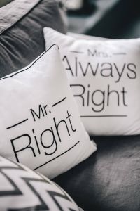 Kaboompics - Mr Right and Mrs Always Right Pillow