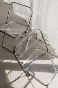Kaboompics - Plia Folding Chairs Set of Two by Giancarlo Piretti for Castelli - Italian Chrome and Acrylic Glass