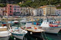 Kaboompics - Small fishing boats at harbor Marina Grande in Sorrento, Campania, Amalfi Coast, Italy