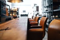 Kaboompics - Row of Leather Dining Chairs Primum - Bent Hansen