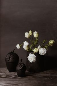 Kaboompics - Dark mood home decorations with flowers