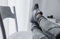 Kaboompics - Grey sport shoes