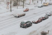 Kaboompics - Snowy Street with Cars